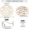SUPERFINDINGS DIY Wooden Dangle Earring Making Kits DIY-FH0002-82-4