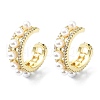 Rack Plating Brass Micro Pave Cubic Zirconia cuff Earring EJEW-C086-05G-1