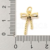 Rack Plating Brass Micro Pave Clear Cubic Zirconia Pendants KK-B093-01C-G-3