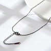 Ion Plating(IP) 304 Stainless Steel Cable Chain Necklace for Men Women STAS-G299-04M-1