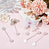 SUNNYCLUE 60 Sets 2 Styles Round Tray Brass Stick Lapel Pins KK-SC0004-97-4