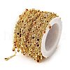 Brass Cubic Zirconia Cable Chains CHC-H112-02G-05-2