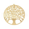 304 Stainless Steel Etched Metal Embellishments Pendants STAS-H236-04G-1