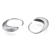 316 Surgical Stainless Steel Oval Hoop Earrings for Men Women EJEW-N052-11-3