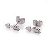 304 Stainless Steel Stud Earrings EJEW-F227-13P-1