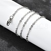 Tarnish Resistant 304 Stainless Steel Women Chain Necklaces NJEW-C079-01C-2