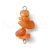 12Pcs 12 Styles Natural & Synthetic Mixed Gemstone Chip Links Connector Charms PALLOY-JF02498-02-3