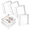 Square Transparent Acrylic Jewelry Display Pedestals ODIS-WH0001-47A-1