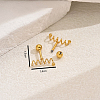 Stylish Vintage Spring Screw Stainless Steel Stud Earrings UA8813-3