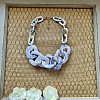 Fashionable Resin Oval Link Chain Necklaces FS-WG8E51D-06-1