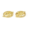 Brass Micro Pave Clear Cubic Zirconia Connector Charms KK-E068-VB294-3