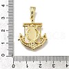 Brass Micro Pave Cubic Zirconia Pendants KK-C090-38-2