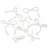  8Pcs 4 Styles Plastic Imitation Pearl Beaded Bowknot Ornament Accessories KY-TA0001-40-2