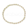 Bohemian Style Glass Seed Beaded and Brass Beaded Stretch Bracelets for Women BJEW-JB11801-3