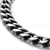 Men's Retro 304 Stainless Steel Curb Chain Bracelets BJEW-I293-12AS-2