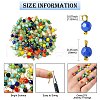 190Pcs 19 Colors Opaque Glass Pendants PALLOY-CJ00056-2