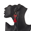 Glass Seed Braided Hexagon Dangle Earrings EJEW-MZ00052-02-3