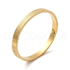 304 Stainless Steel Fan Textured Hinged Bangles for Women BJEW-E099-04G-01-1