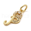 Brass Micro Pave Cubic Zirconia Pendants KK-M273-01G-P-2