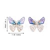 Crystal Rhinestone Butterfly Brooch Pin JBR084A-3