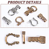 Unicraftale 8 Sets 2 Colors Adjustable Alloy Screw Pin Shackle FIND-UN0003-72-5