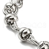 304 Stainless Steel Ring Link Chain Bracelet BJEW-C042-10P-2
