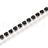 304 Stainless Steel Rhinestone Cup Chain Bracelets AJEW-B004-01A-3