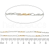 304 Stainless Steel Two Tone Twist Rectangle Link Chains CHS-Z005-01GP-3