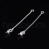 Trendy Rhodium Plated 925 Sterling Silver Ear Threads STER-M088-26C-3