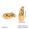 Stainless Steel Teardrop Stud Earrings SF4071-1-2