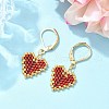 304 Stainless Steel Leverback Earrings for Women EJEW-MZ00408-07-1