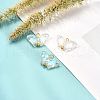 Electroplate Transparent Glass Pendants PALLOY-JF00903-2