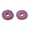 Flat Round Handmade Polymer Clay Beads CLAY-R067-10mm-05-4