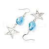 Alloy Star Dangle Earrings EJEW-JE05873-4