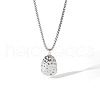 Stainless Steel Hammered Teardrop Stud Earrings & Pendant Necklaces Sets for Women ZG3175-1-5