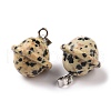 Natural Dalmatian Jasper Pendants G-B041-01P-06-2