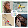 20Pcs 10 Colors Glass Round Bead Pendant Stitch Markers HJEW-NB00021-6