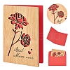 CRASPIRE Rectangle with Pattern Wooden Greeting Cards DIY-CP0006-75E-1