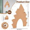 Castle Wall Mounted Brooch Jewelry Display Cork Tray AJEW-WH0433-01C-2