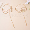 Alloy & Faceted Plastic Beads MultiLayer Tassel Toe Ring Anklets for Women FS-WG23F33-02-2