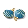 Brass Enamel Pendants KK-S525-09G-B-2