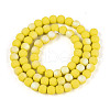 Frosted Opaque Glass Beads Strands GLAA-T032-P6mm-MBB16-2