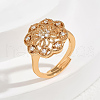 Elegant Adjustable Brass Micro Pave Cubic Zirconia Finger Rings for Women DH1507-5-1