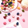 60Pcs 6 Colors Opaque Acrylic Beads MACR-YW0003-17-4