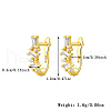 Elegant Geometric 925 Sterling Silver Cubic Zirconia Hoop Earrings TC0914-1-3