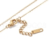 Ion Plating(IP) 304 Stainless Steel with Polymer Clay Rhinestone Necklaces NJEW-G081-09G-3