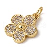Brass Micro Pave Cubic Zirconia Pendants KK-I276-02G-2