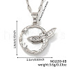 Brass Crystal Rhinestone Dragonfly Ring Pendant Necklaces NI8303-2-2