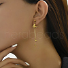 Fashionable Stainless Steel Butterfly Tassel Stud Earrings OD7151-4