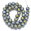Electroplated Natural Lava Rock Beads Strands G-S352-30D-04-2